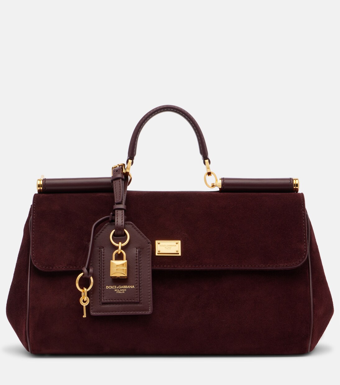 Sicily Medium suede top-handle bag | Dolce&Gabbana
