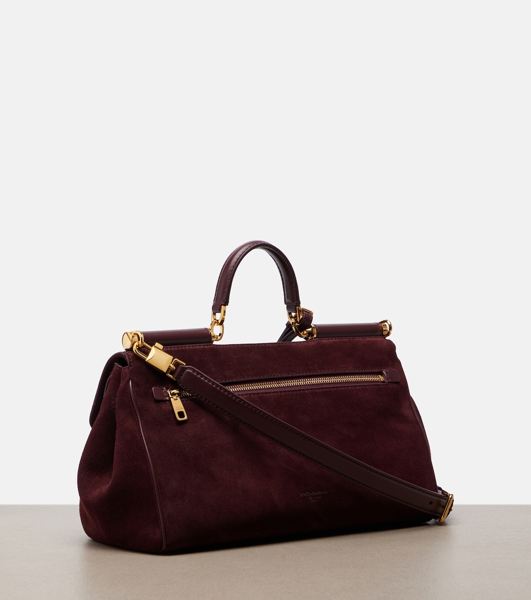Sicily Medium suede top-handle bag | Dolce&Gabbana