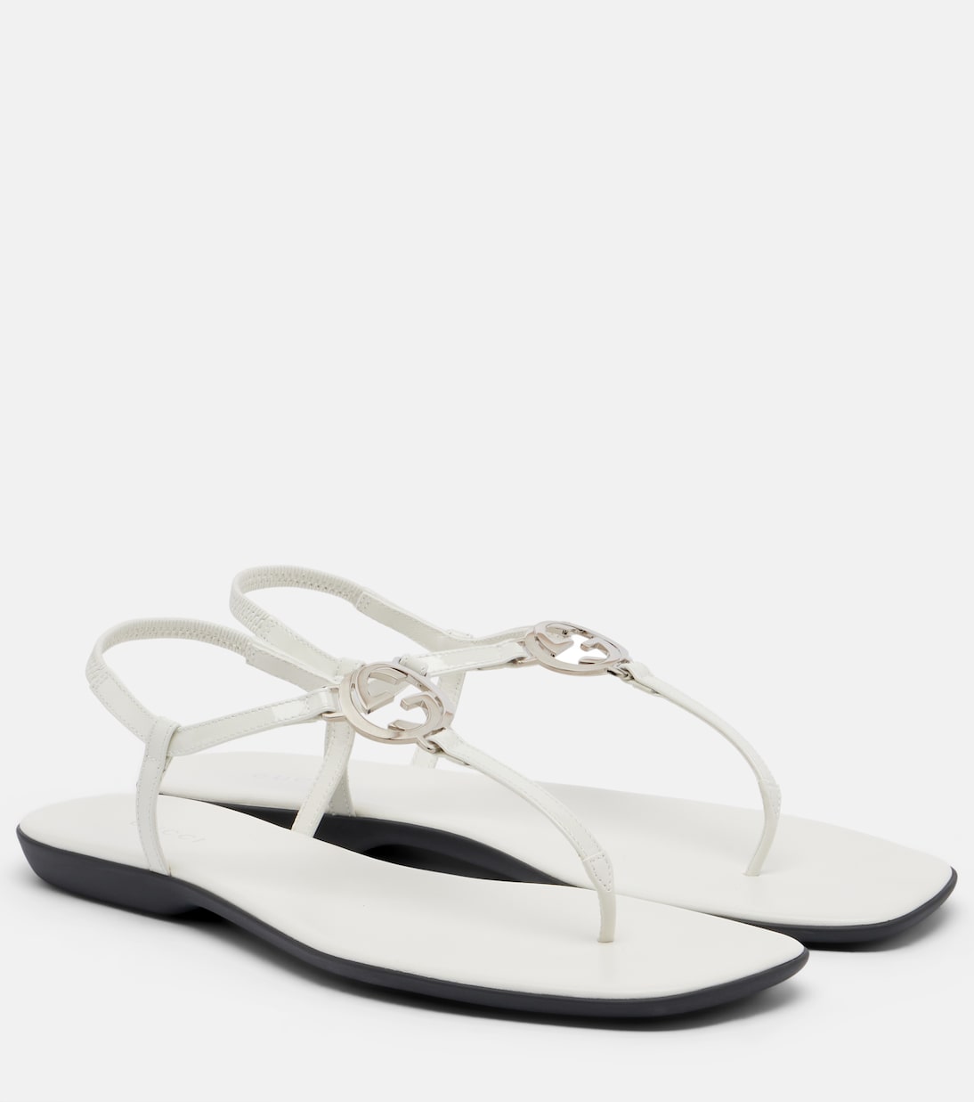 Sandales Interlocking G en cuir verni | Gucci