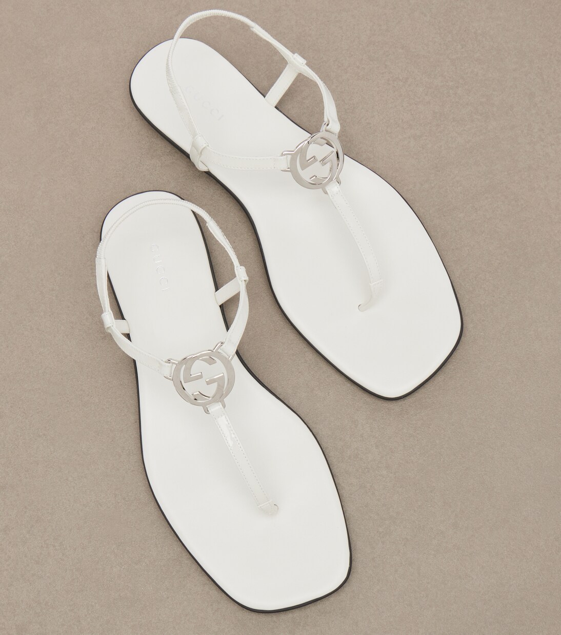 Sandales Interlocking G en cuir verni | Gucci