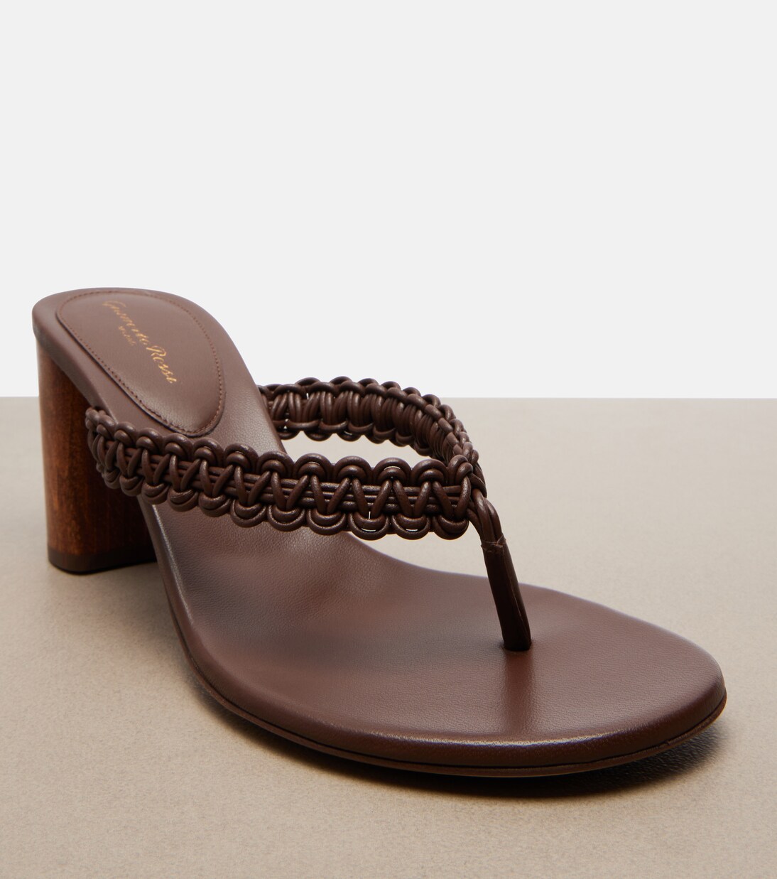Braided leather thong sandals | Gianvito Rossi