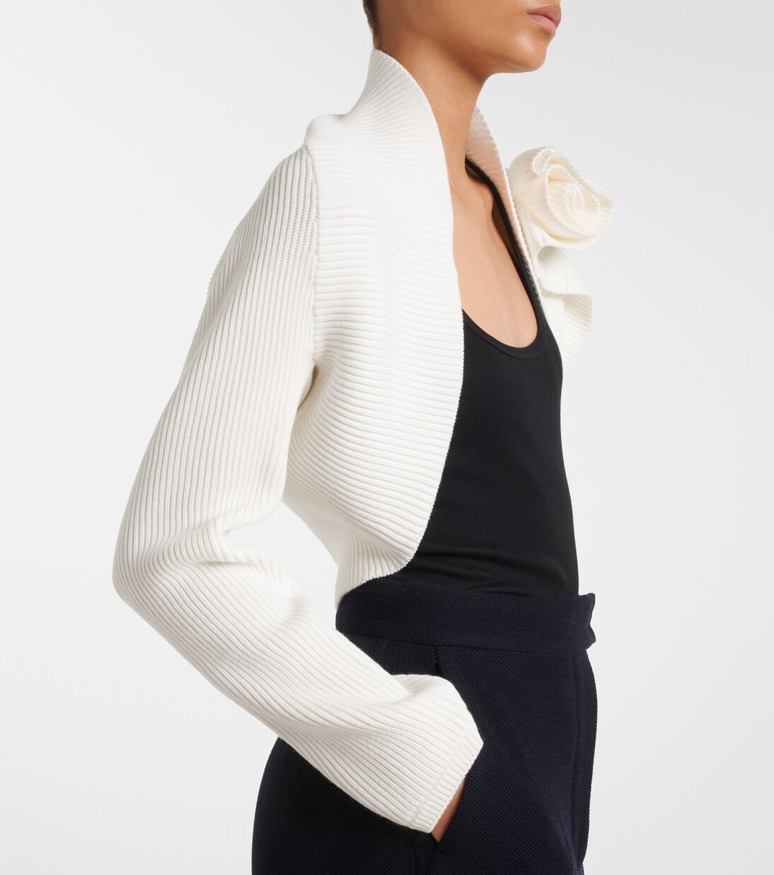 Knitted floral-appliqué shrug  | Max Mara
