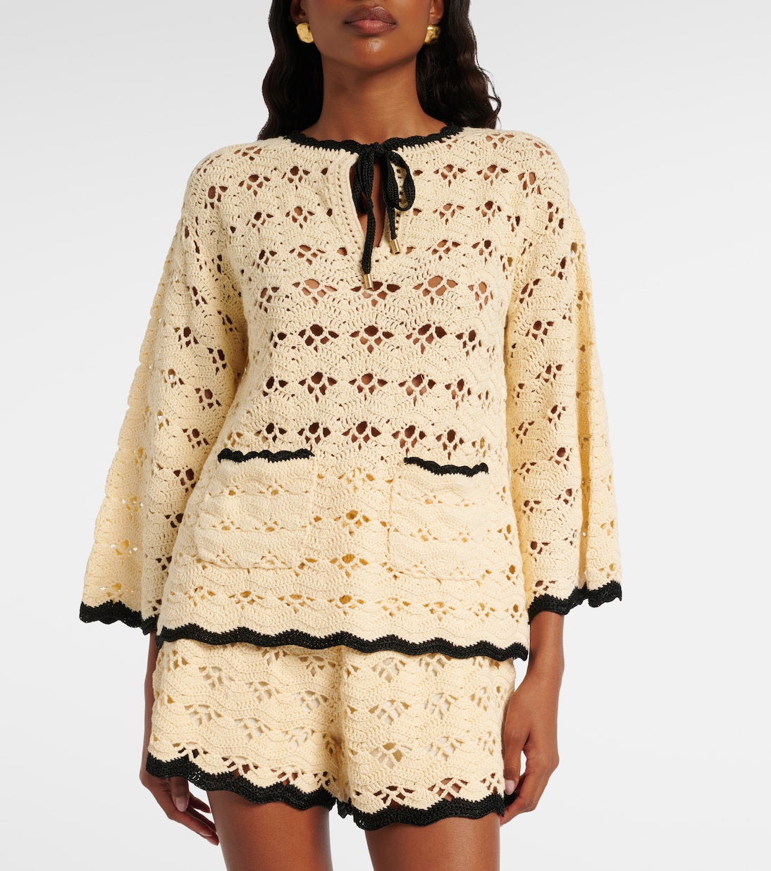 Top Aster de croché de algodón | Zimmermann