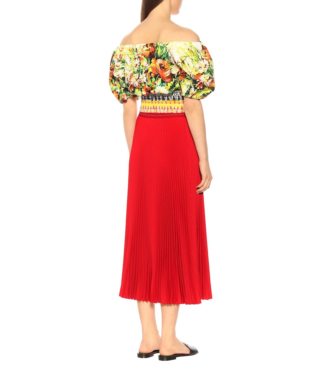 Top a stampa floreale in cotone | Prada