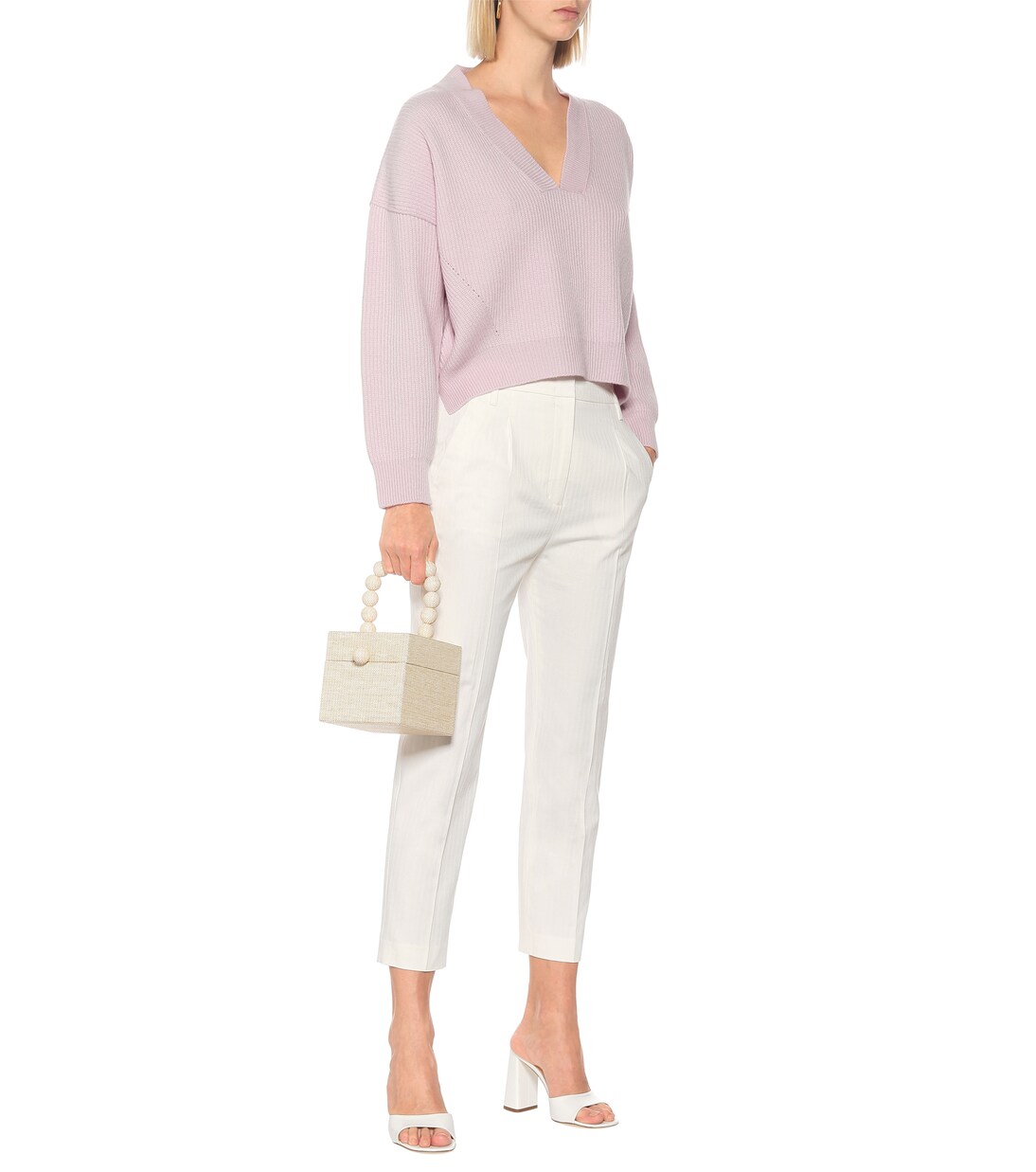 Pantalon Tailored Coolness en coton à taille haute | Dorothee Schumacher