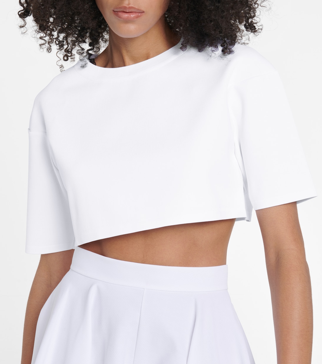Crop top de punto elastizado | Alaïa