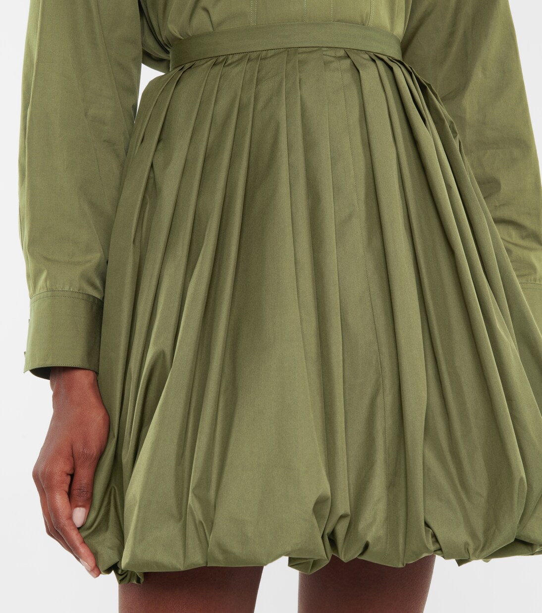 Mini-jupe en coton mélangé | Alaïa