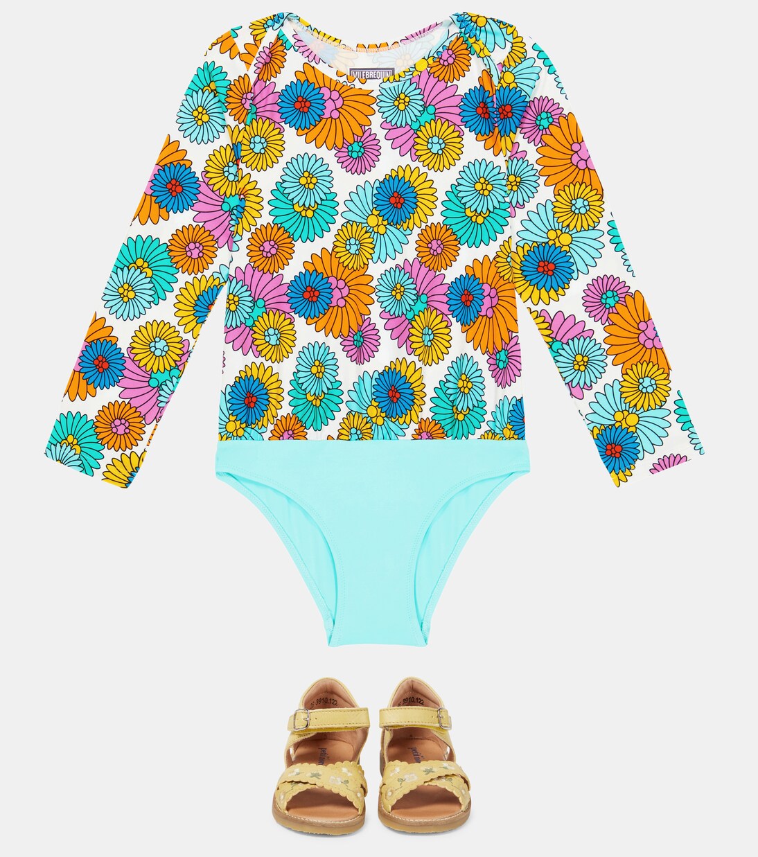 Marguerites floral rashguard swimsuit | Vilebrequin Kids