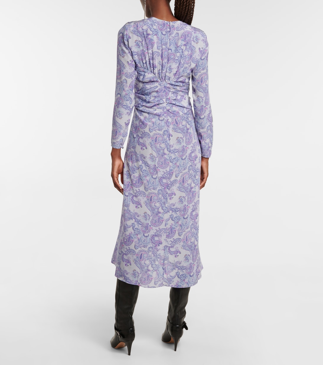 Robe midi Telima imprimée en soie | Isabel Marant