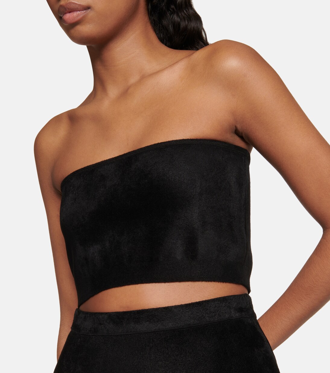 Velvet bandeau top | Alaïa