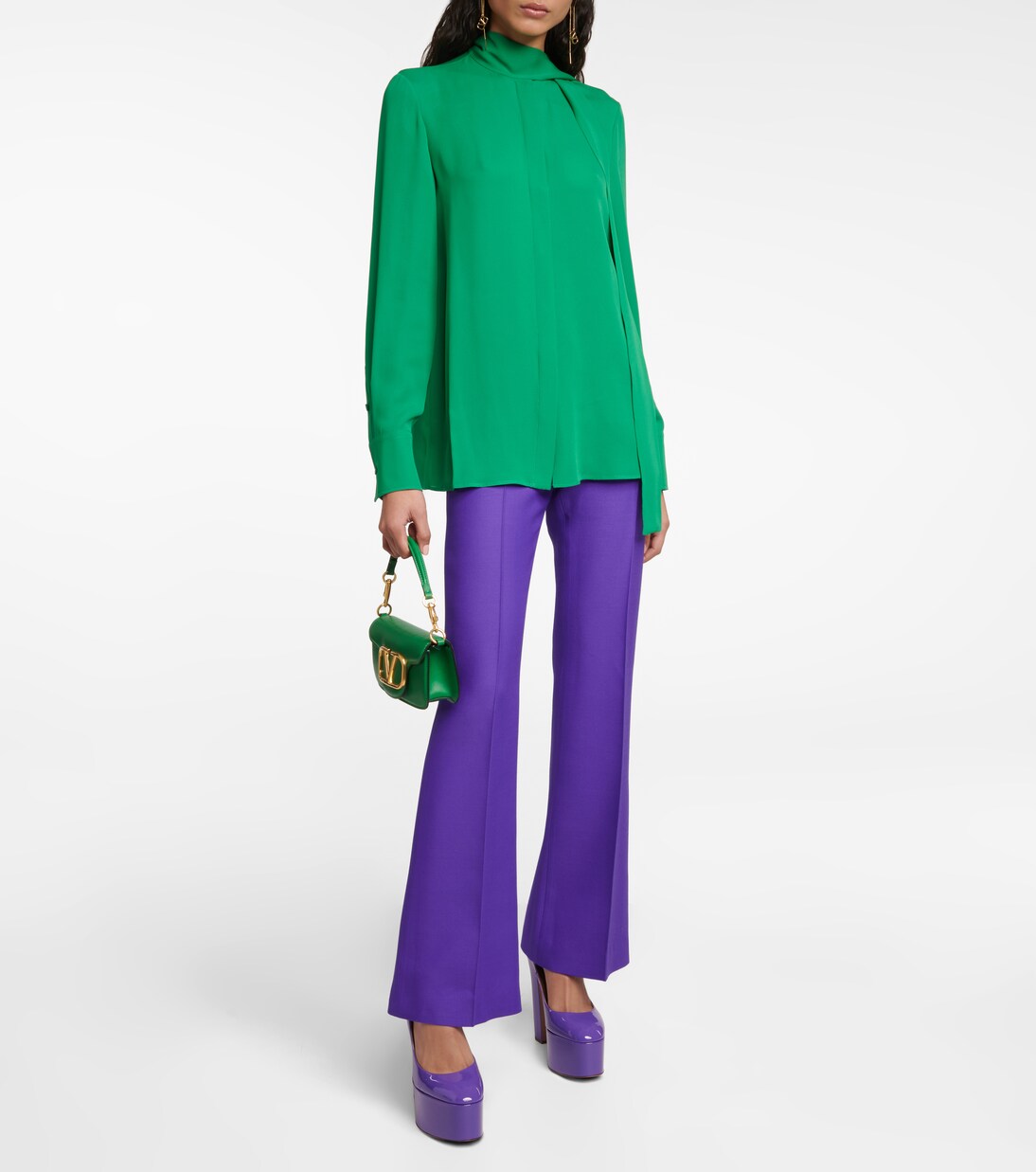 Blouse à lavallière en soie | Valentino