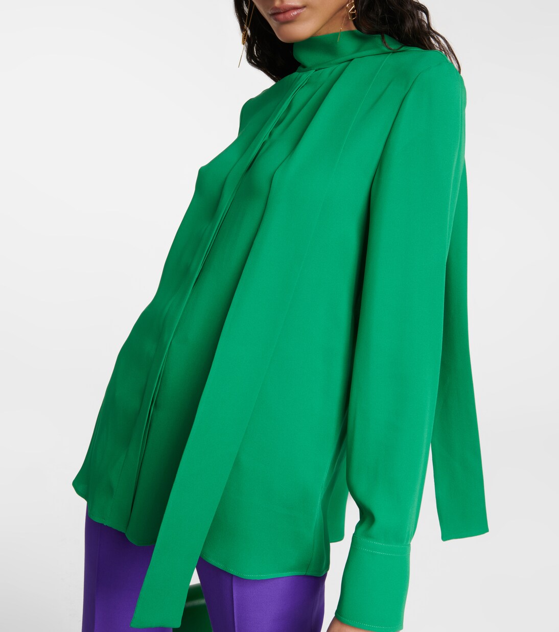 Blouse à lavallière en soie | Valentino