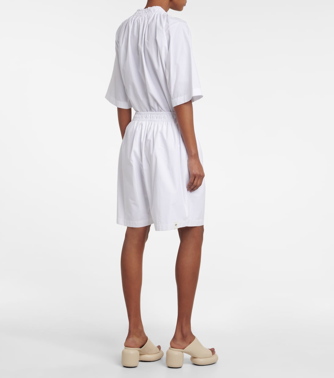High-Rise Shorts aus Baumwolle | Jil Sander