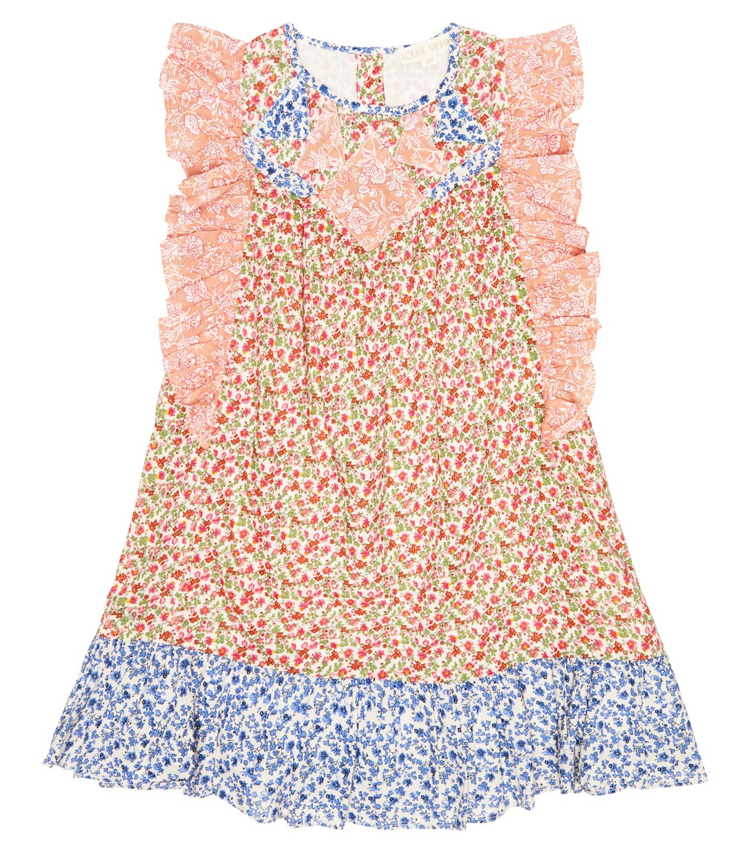 Jyoti floral ruffle-detail cotton dress | Louise Misha
