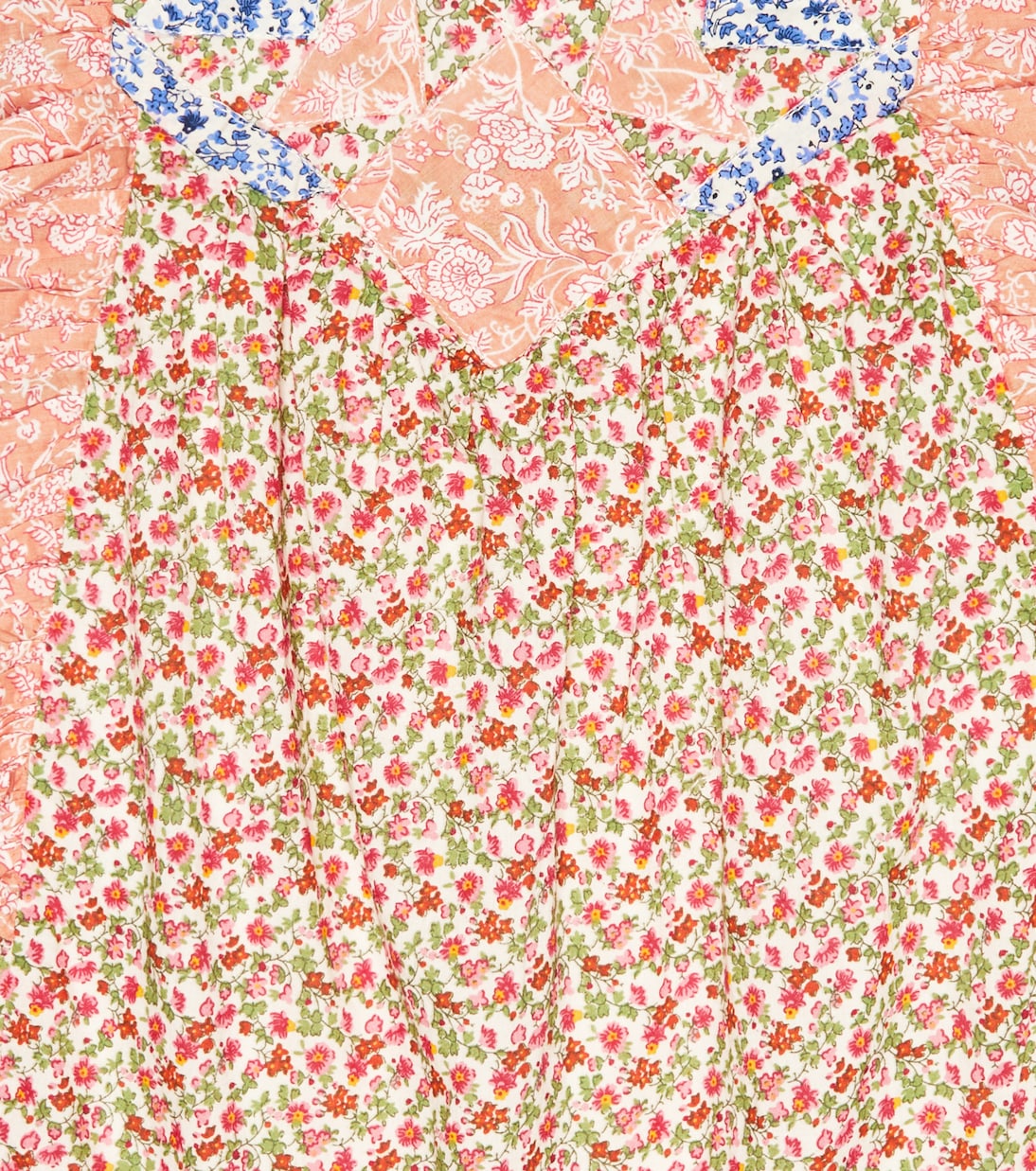Jyoti floral ruffle-detail cotton dress | Louise Misha