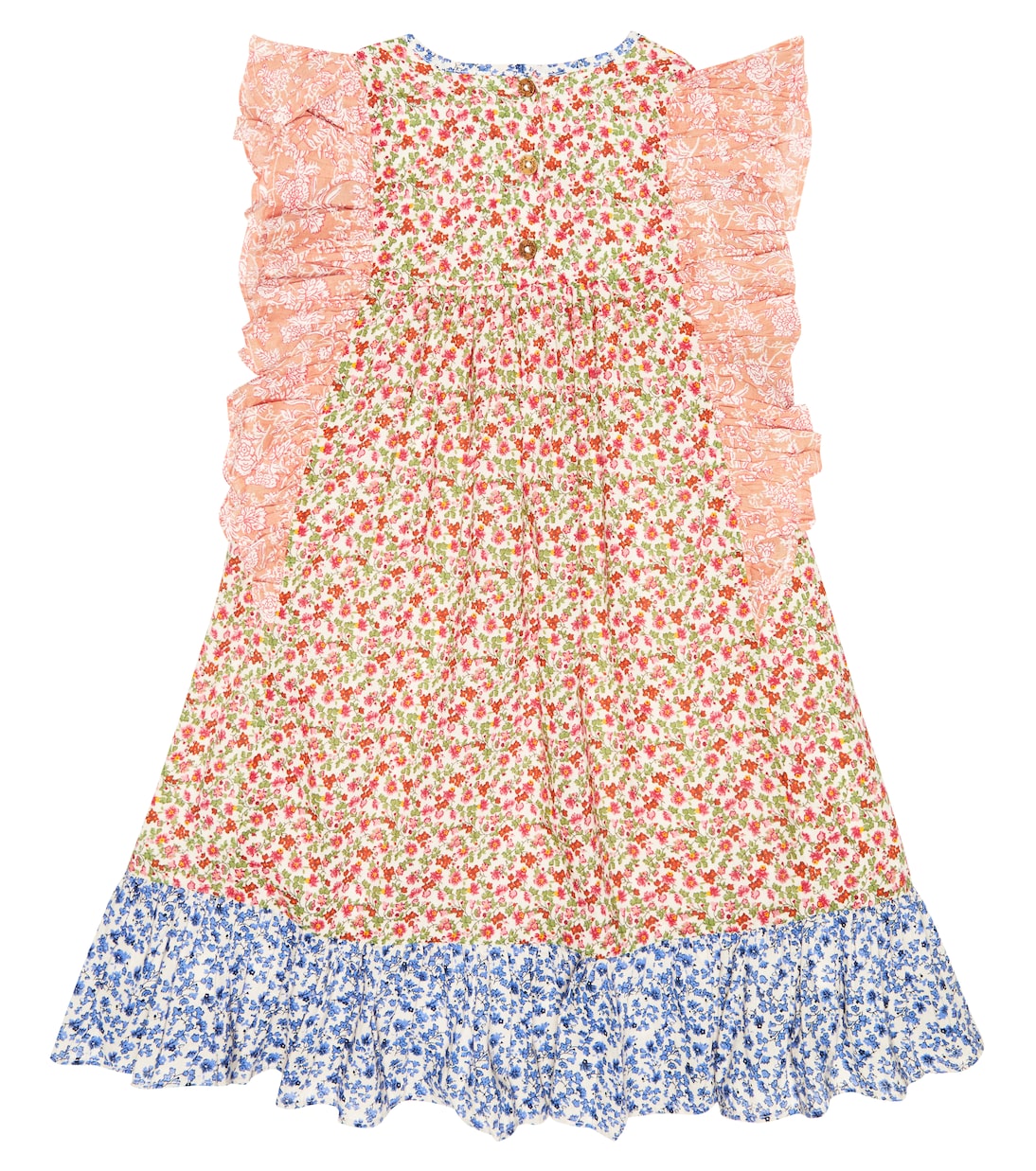 Jyoti floral ruffle-detail cotton dress | Louise Misha