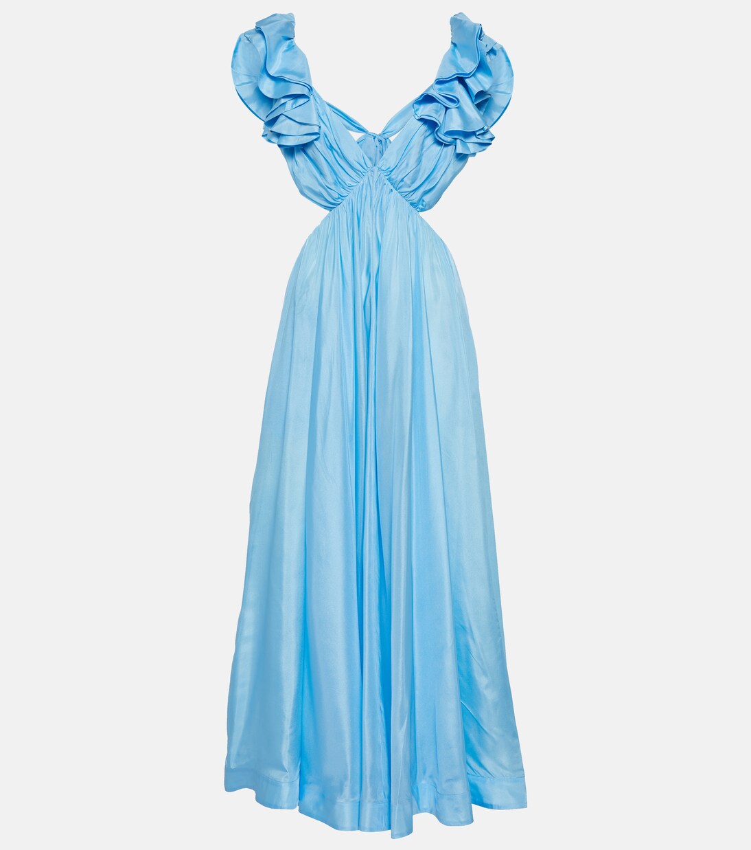 Robe longue Halcyon en soie | Zimmermann