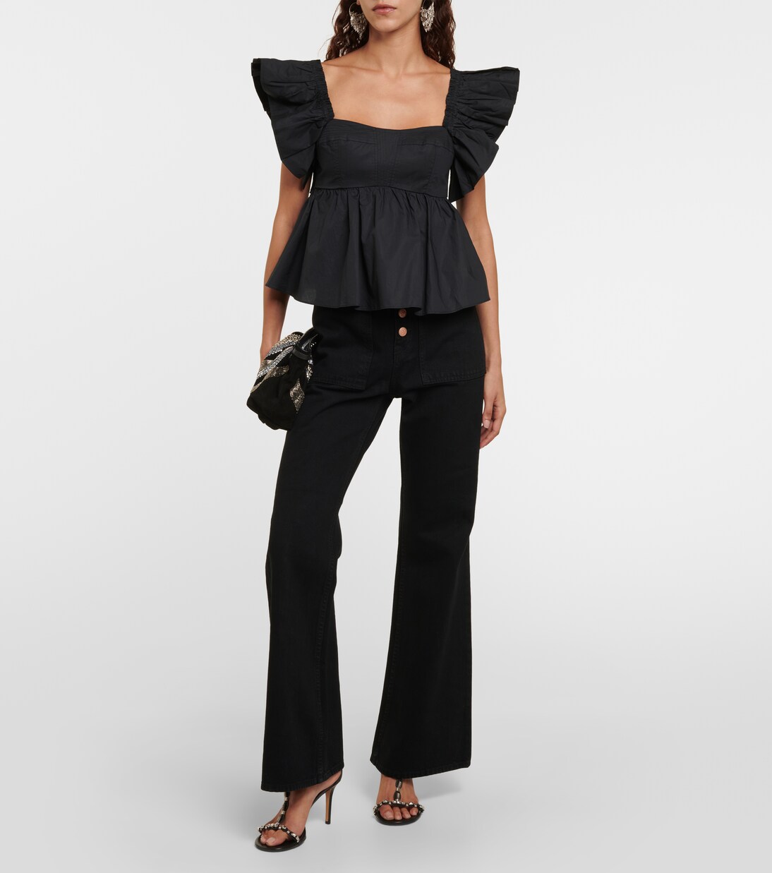 Jeans flared Lou de tiro alto | Ulla Johnson