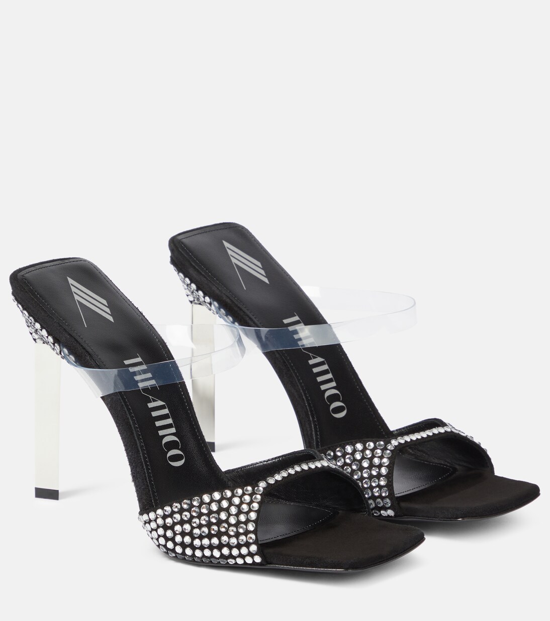 Adele embellished suede and PVC sandals | The Attico