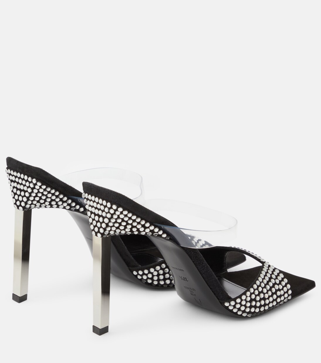 Adele embellished suede and PVC sandals | The Attico