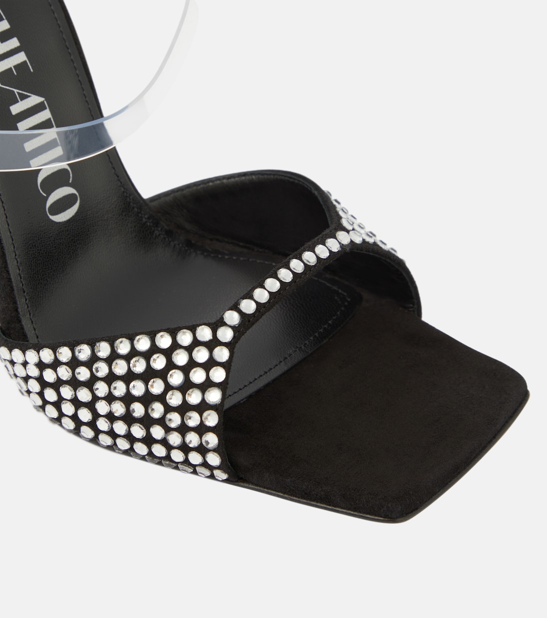 Adele embellished suede and PVC sandals | The Attico