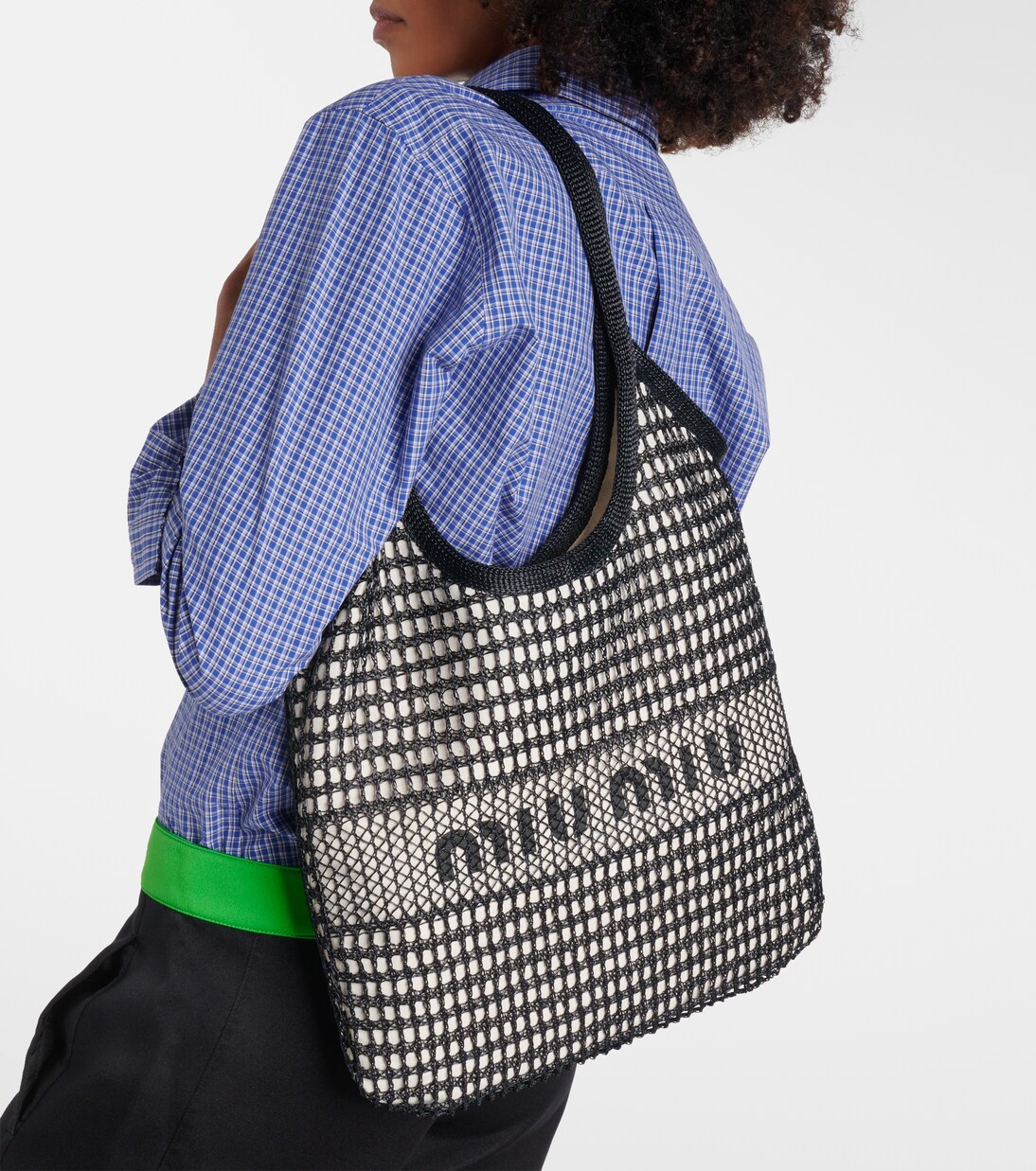 Cabas en crochet à logo | Miu Miu