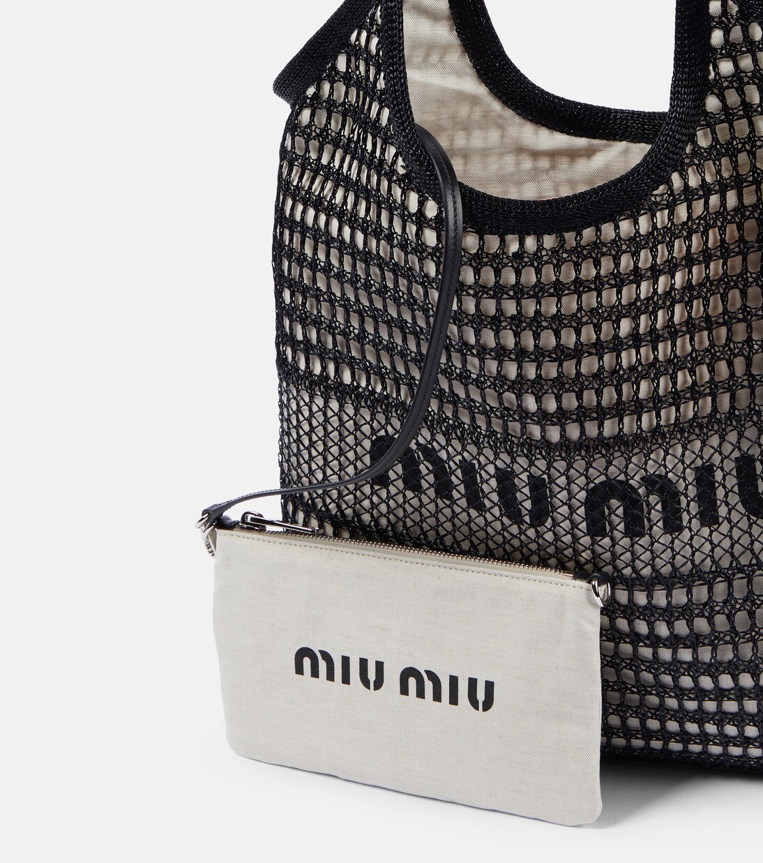 Cabas en crochet à logo | Miu Miu