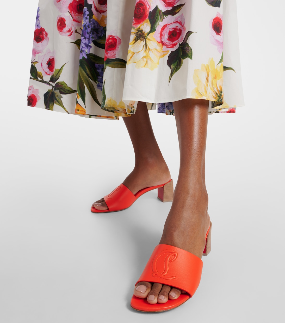 So CL 55 embossed leather mules | Christian Louboutin