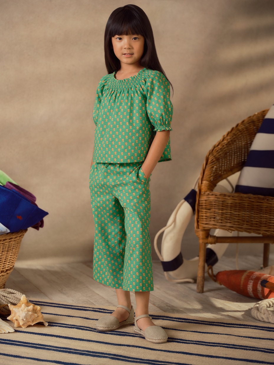 Ensemble top et pantalon en coton à fleurs | Polo Ralph Lauren Kids
