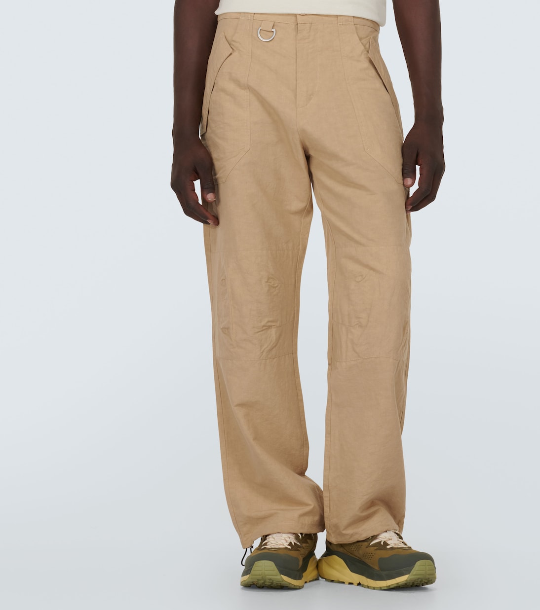 Pantalones rectos Stymir de mezcla de algodón y lino | Ranra