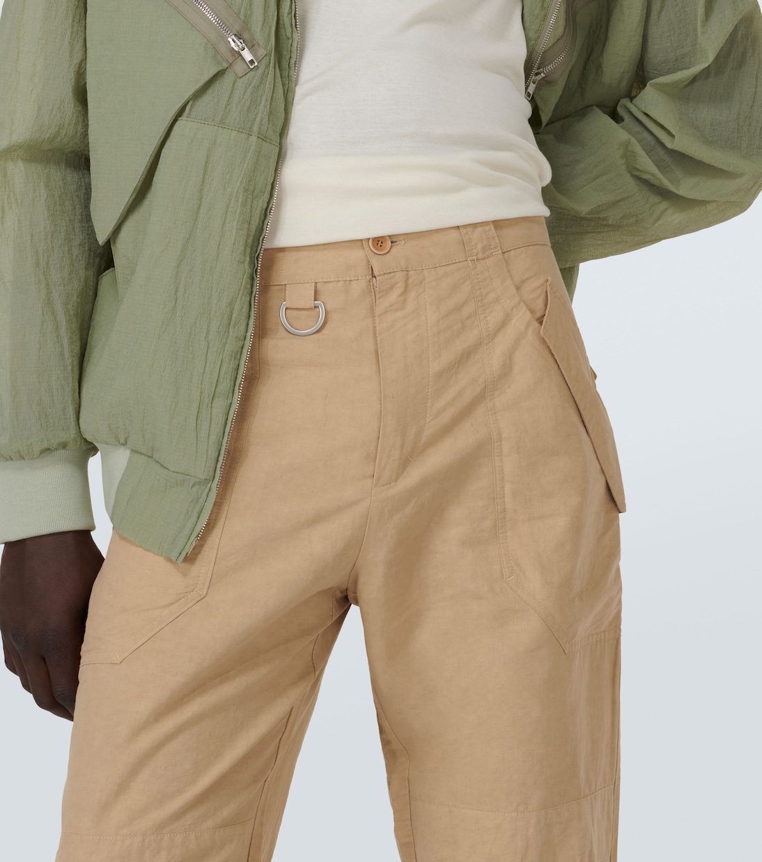 Pantalones rectos Stymir de mezcla de algodón y lino | Ranra