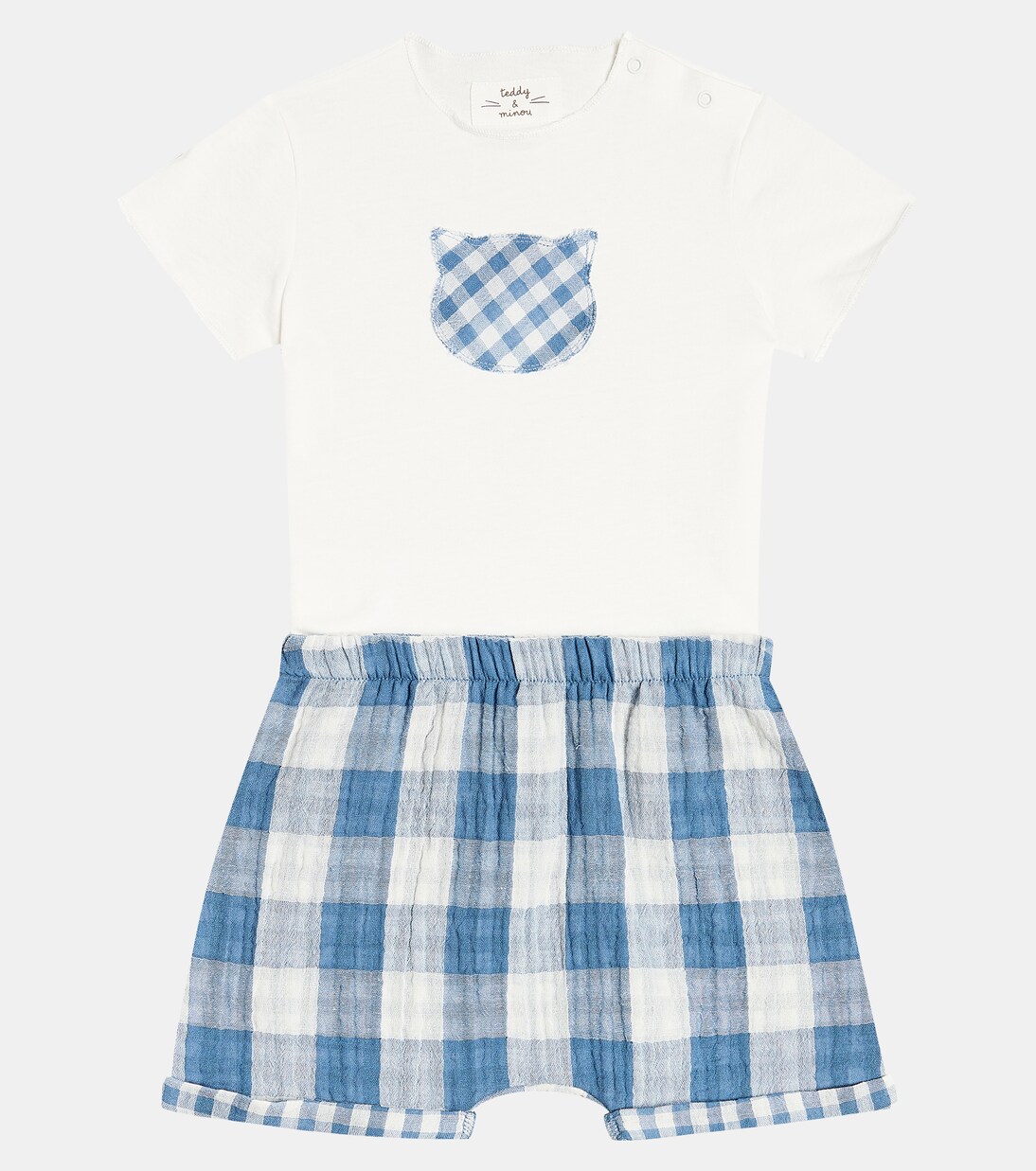 Baby cotton T-shirt and shorts set | Il Gufo