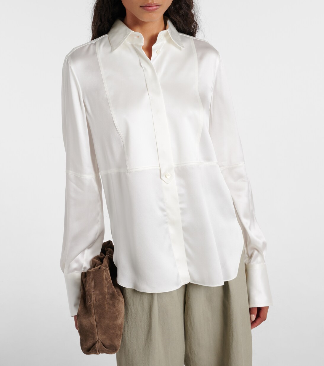 Bluse aus Satin | Brunello Cucinelli
