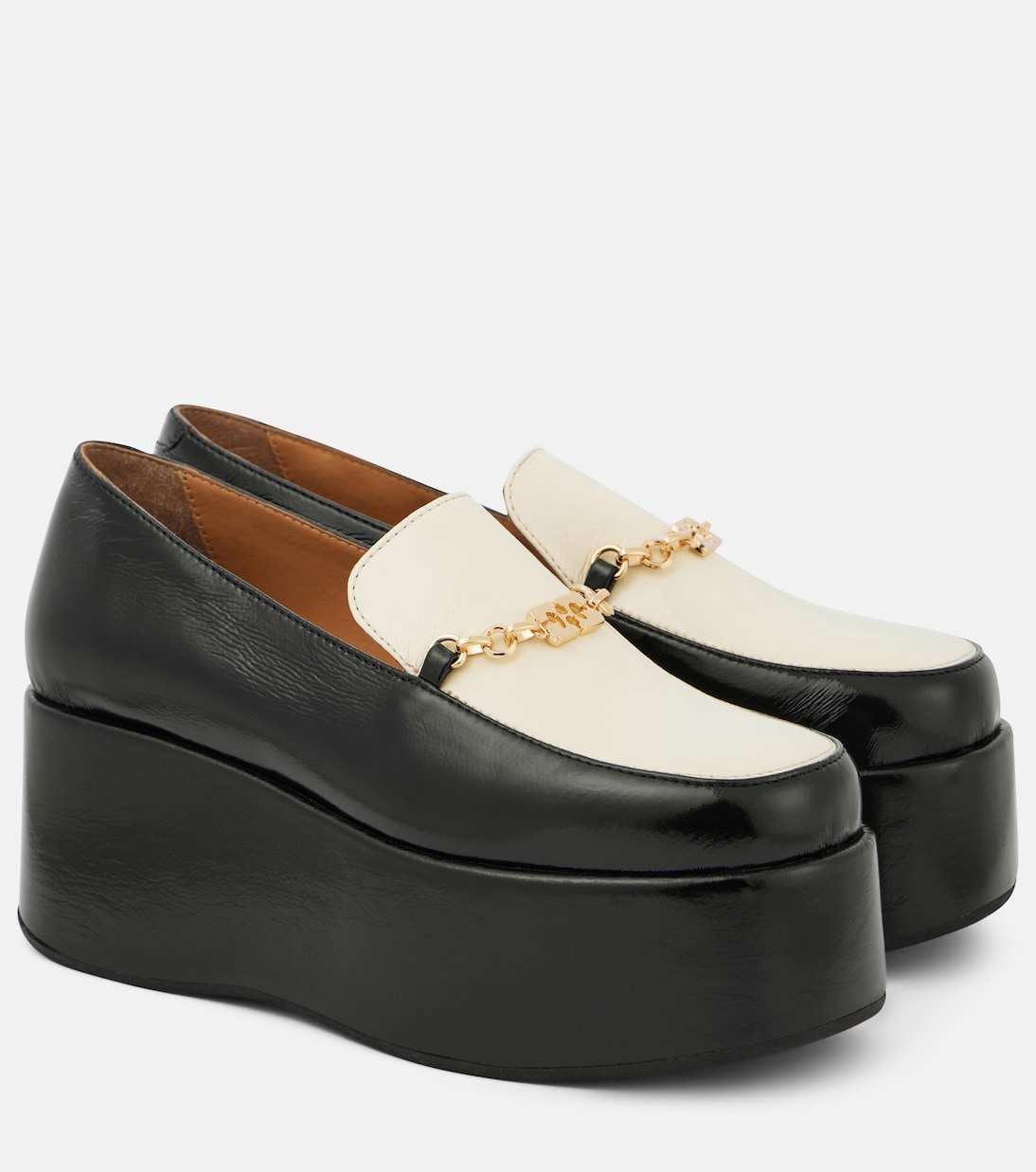 Plateau-Loafers aus Lederimitat | Ganni