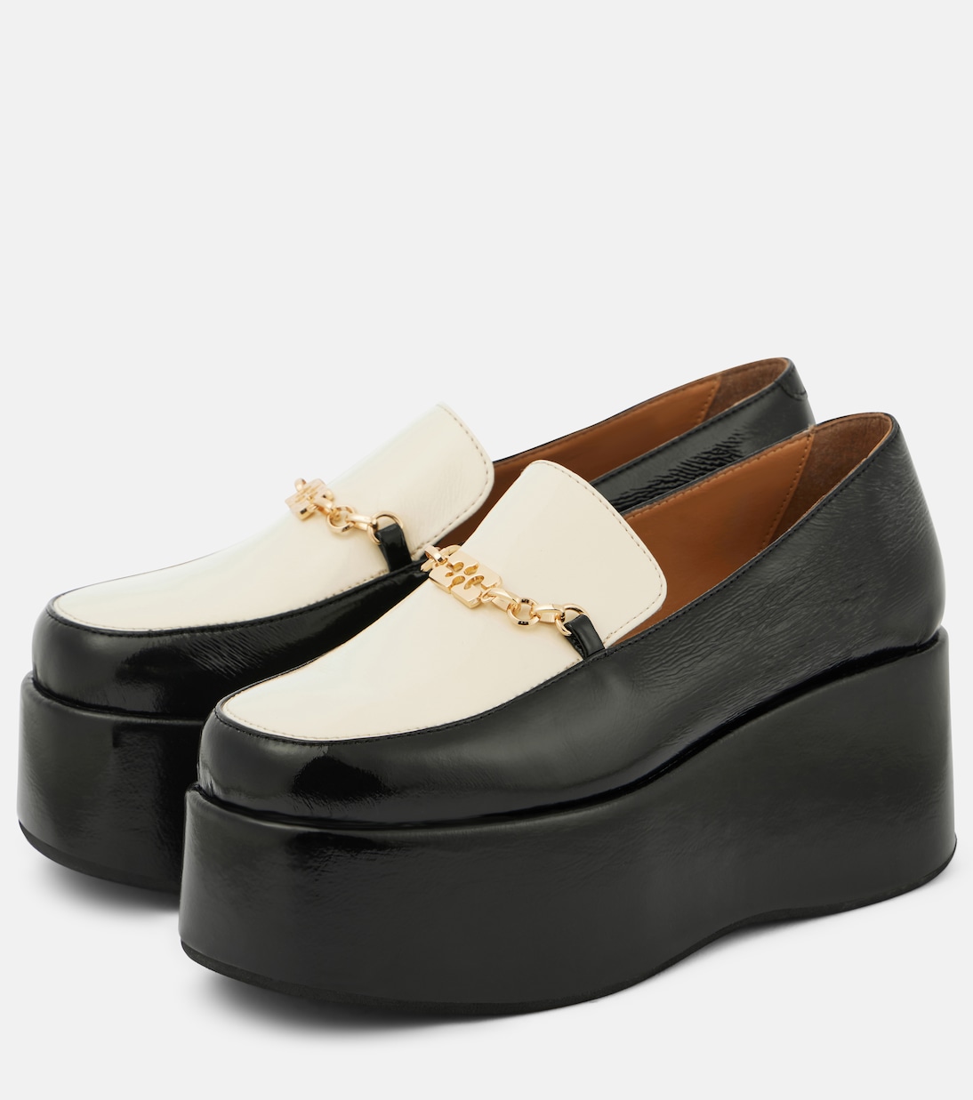 Plateau-Loafers aus Lederimitat | Ganni