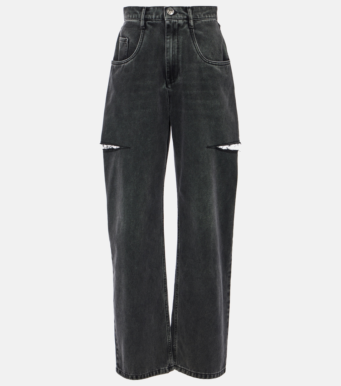 Cutout high-rise tapered jeans | Maison Margiela