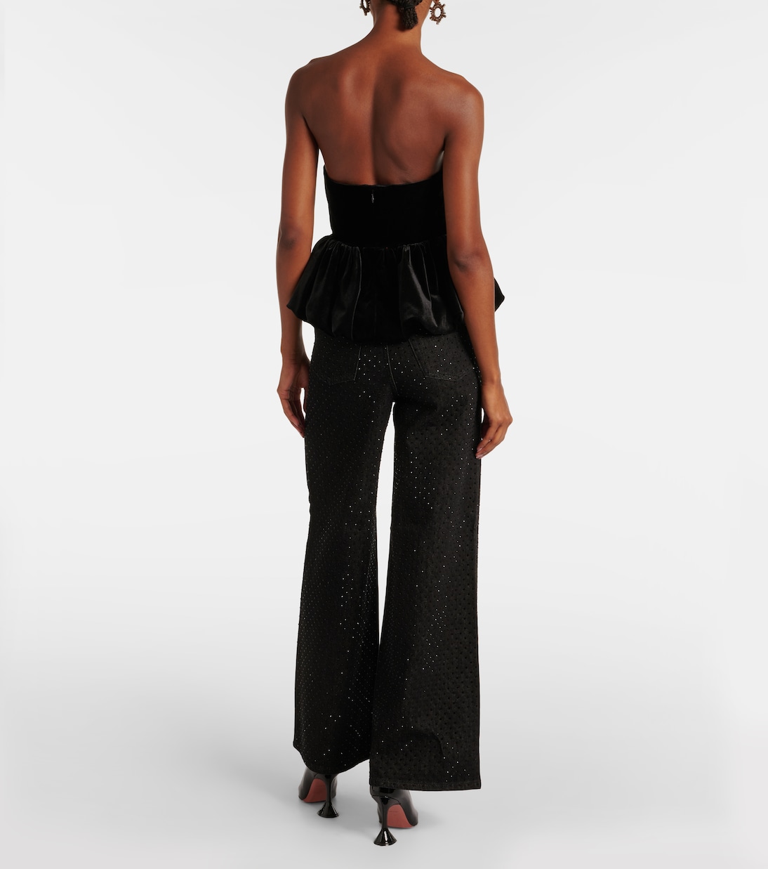 Bandeau-Top aus Samt | Self-Portrait