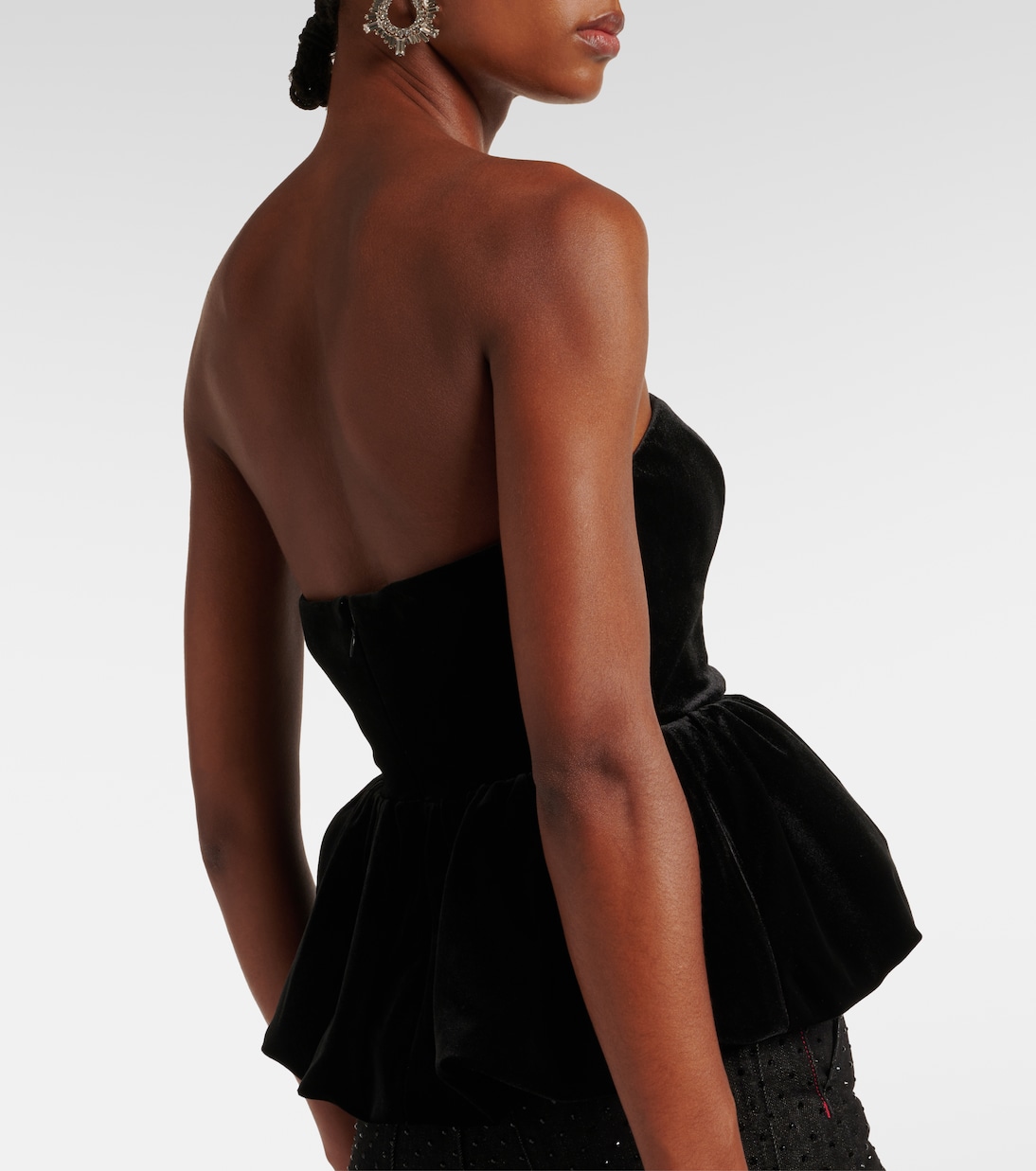 Bandeau-Top aus Samt | Self-Portrait