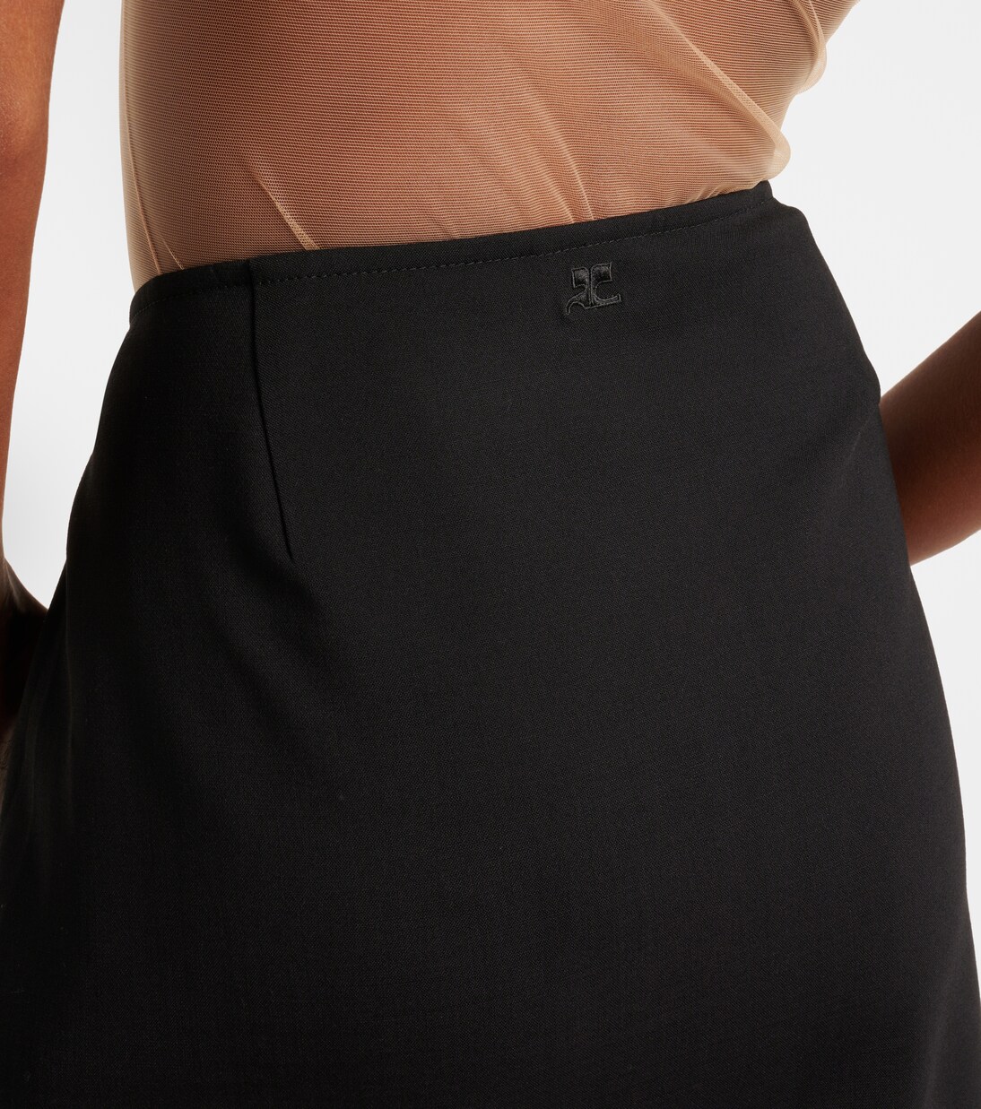 Midirock aus einem Wollgemisch | Courrèges