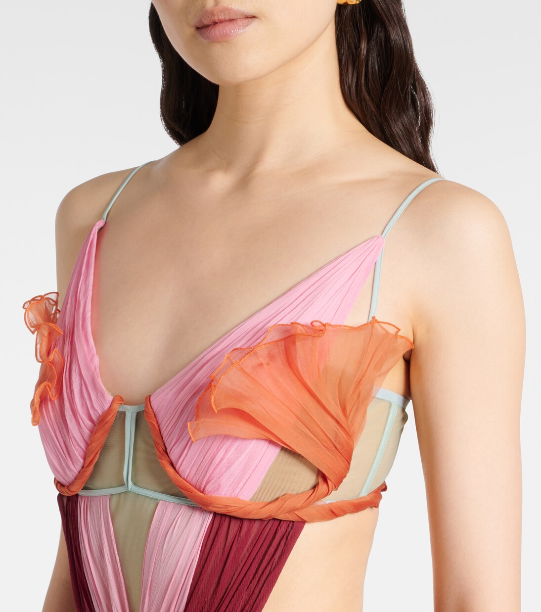 Robe longue Dahlia en soie | Nensi Dojaka