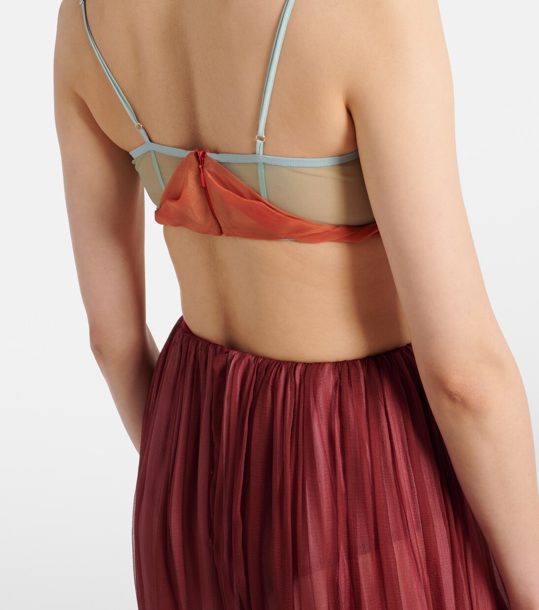 Robe longue Dahlia en soie | Nensi Dojaka