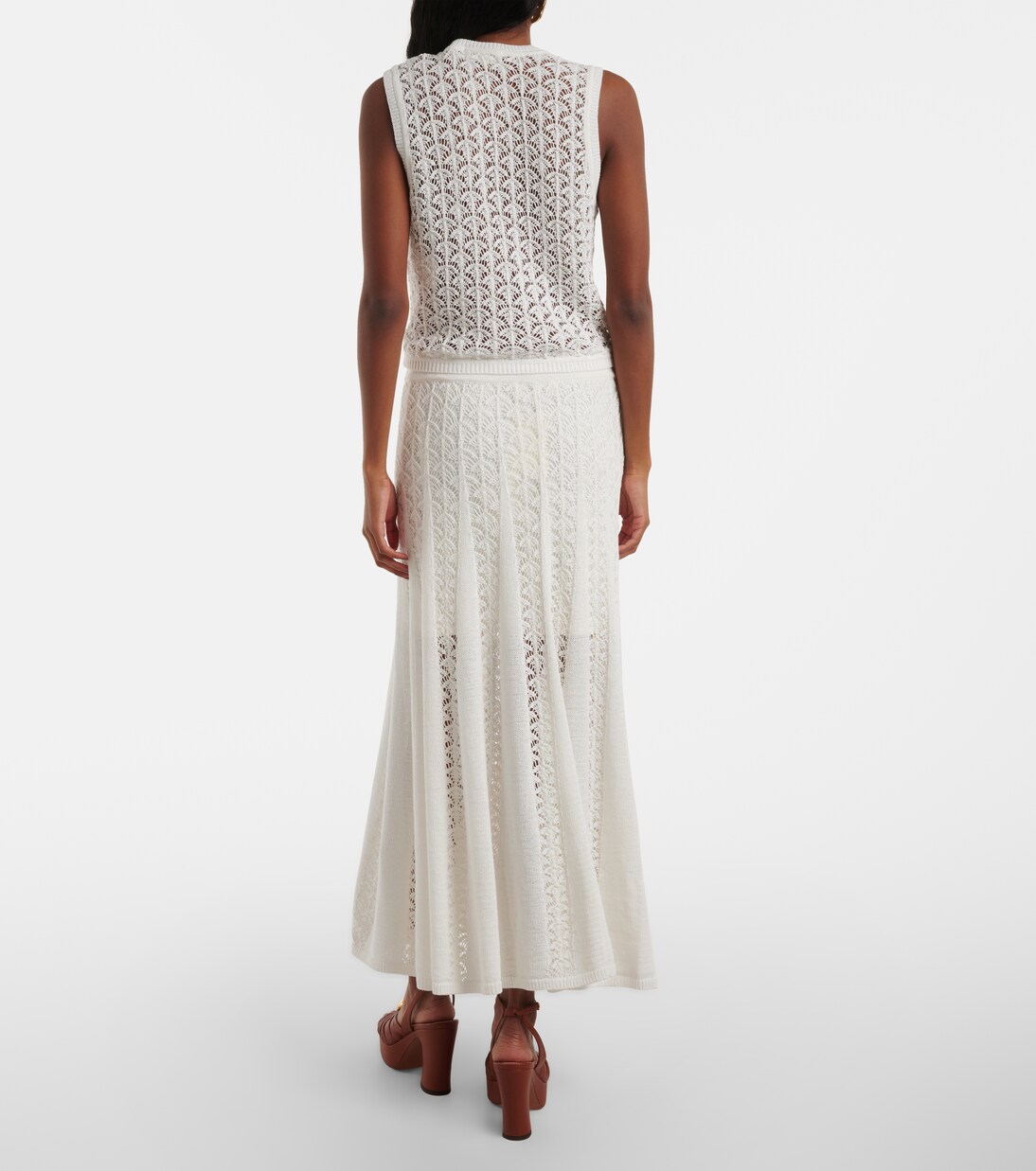 Tank top Wylie Crop in crochet di cotone | Zimmermann