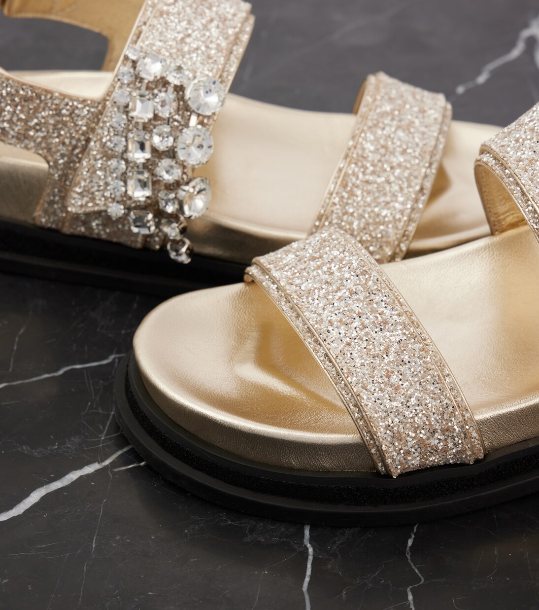 Verity embellished glitter sandals  | Jimmy Choo