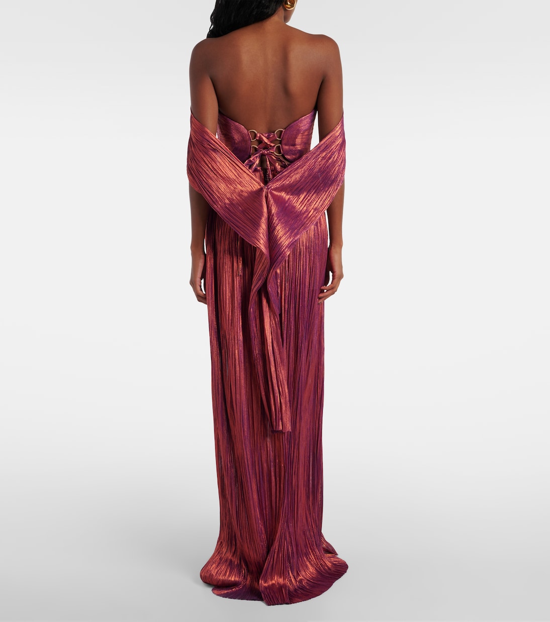 Off-Shoulder-Robe Sharon aus Seide | Maria Lucia Hohan