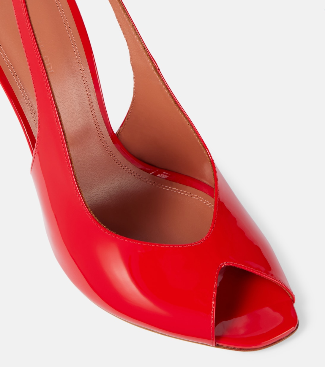 Kristina 105 patent leather peep-toe pumps | Amina Muaddi