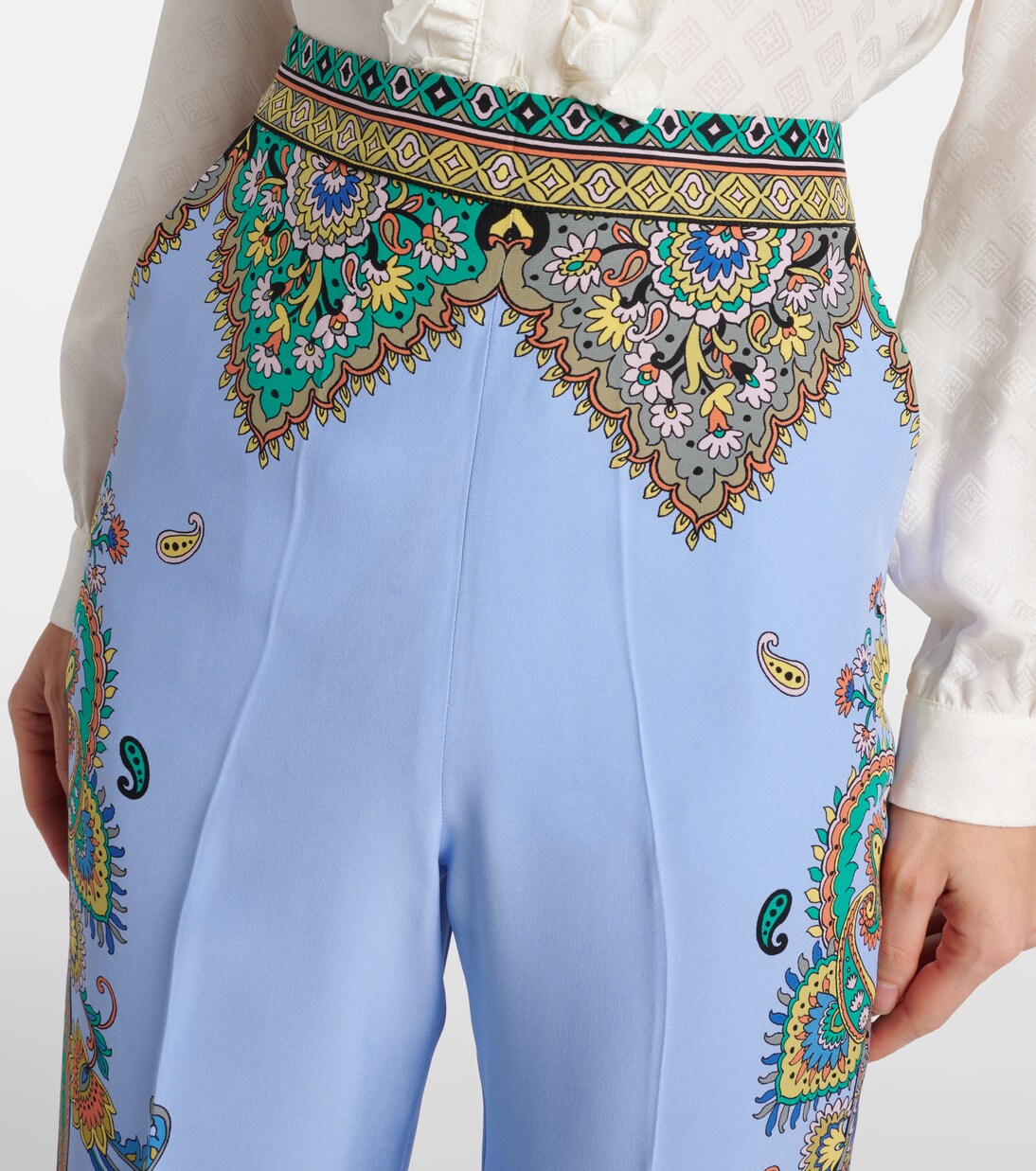 Pantalon ample en soie à fleurs | Etro