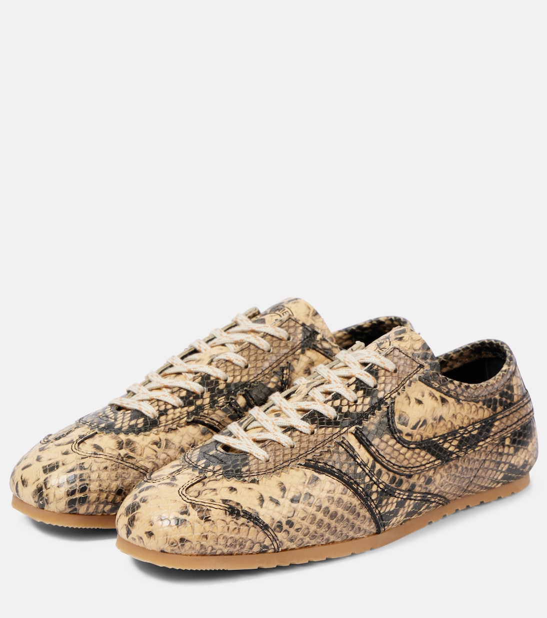 Snake-effect leather sneakers | Dries Van Noten