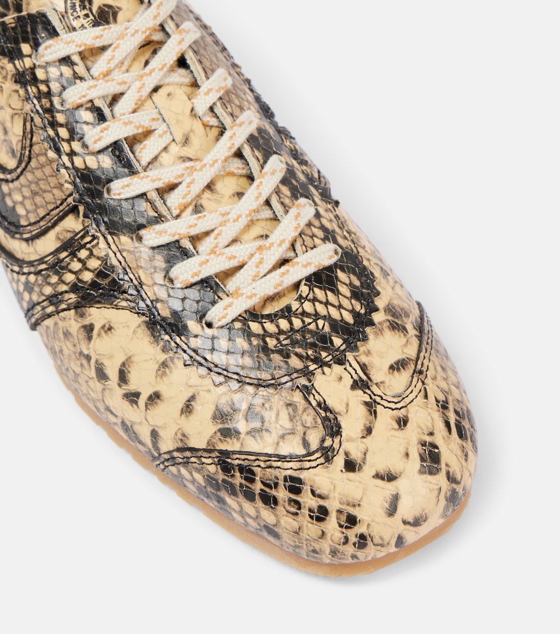 Snake-effect leather sneakers | Dries Van Noten