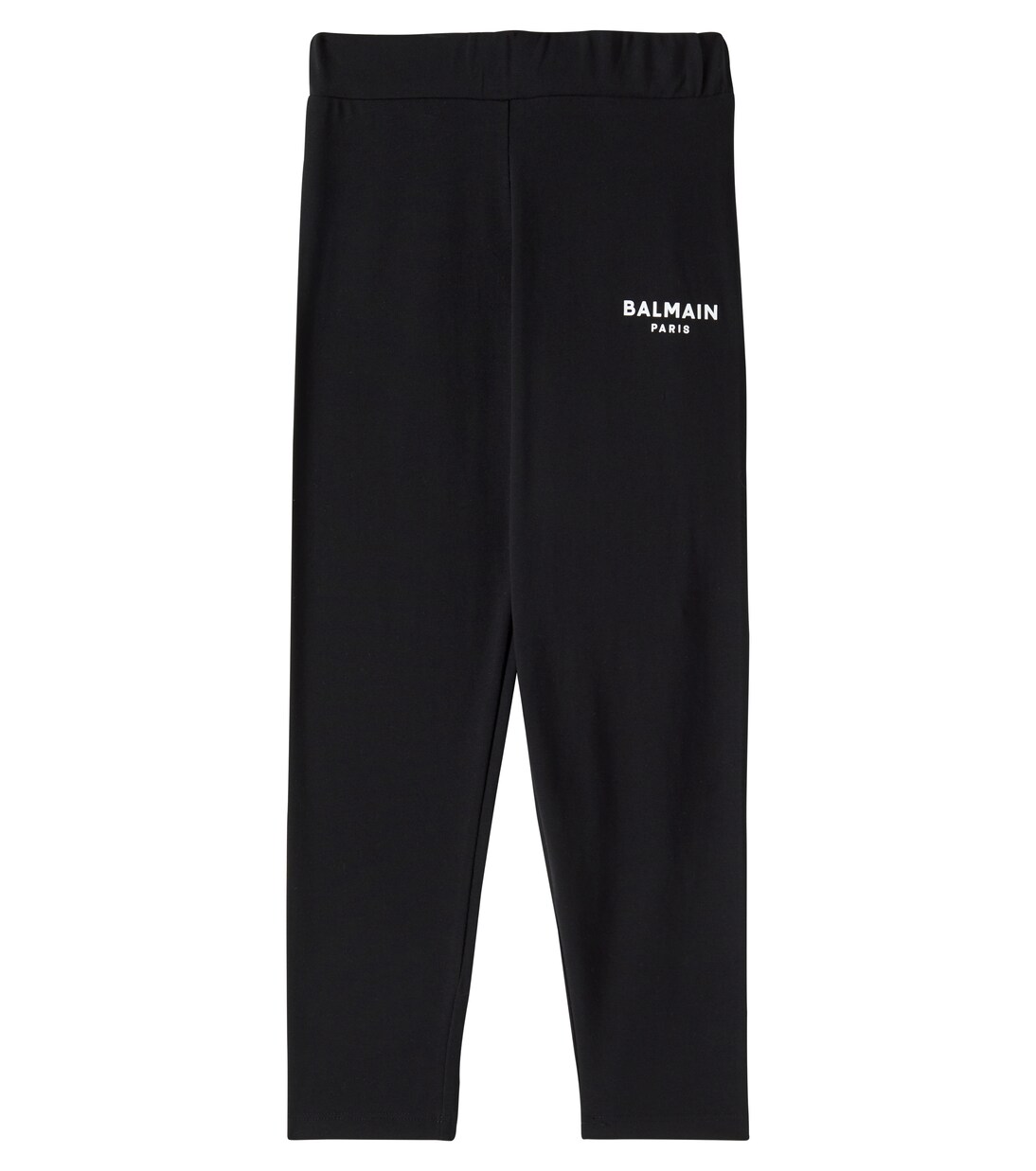 Logo cotton-blend jersey leggings | Balmain Kids