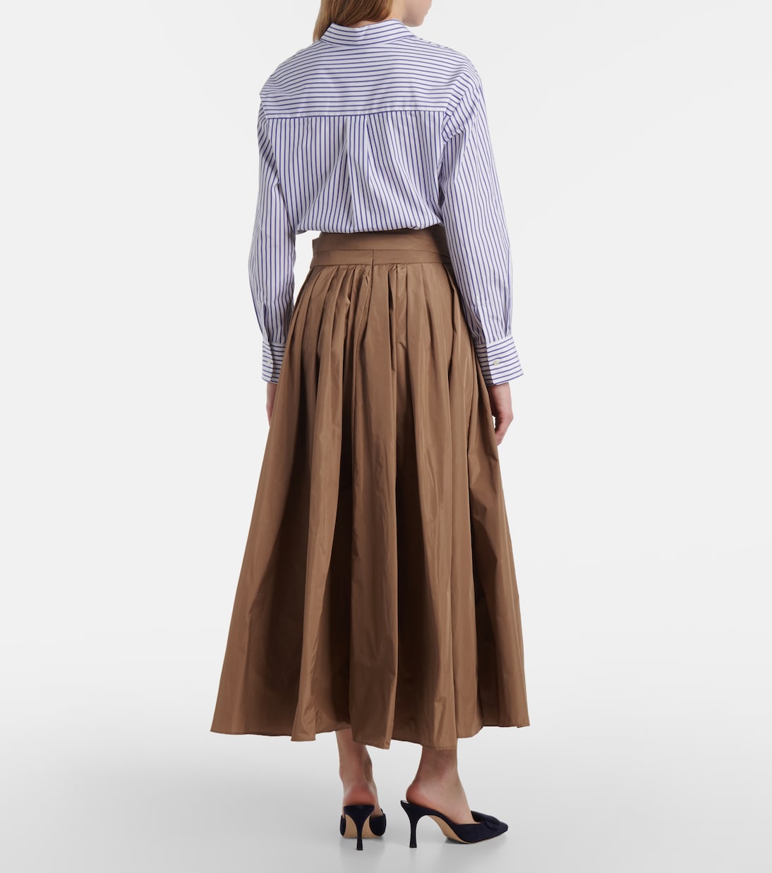 Falda larga plisada Gea de tafetán | 'S Max Mara